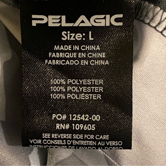 Pelagic VaporTek T-Shirt Mens L Gray  Long Sleeve Fishing Gear High Performance - Picture 9 of 12